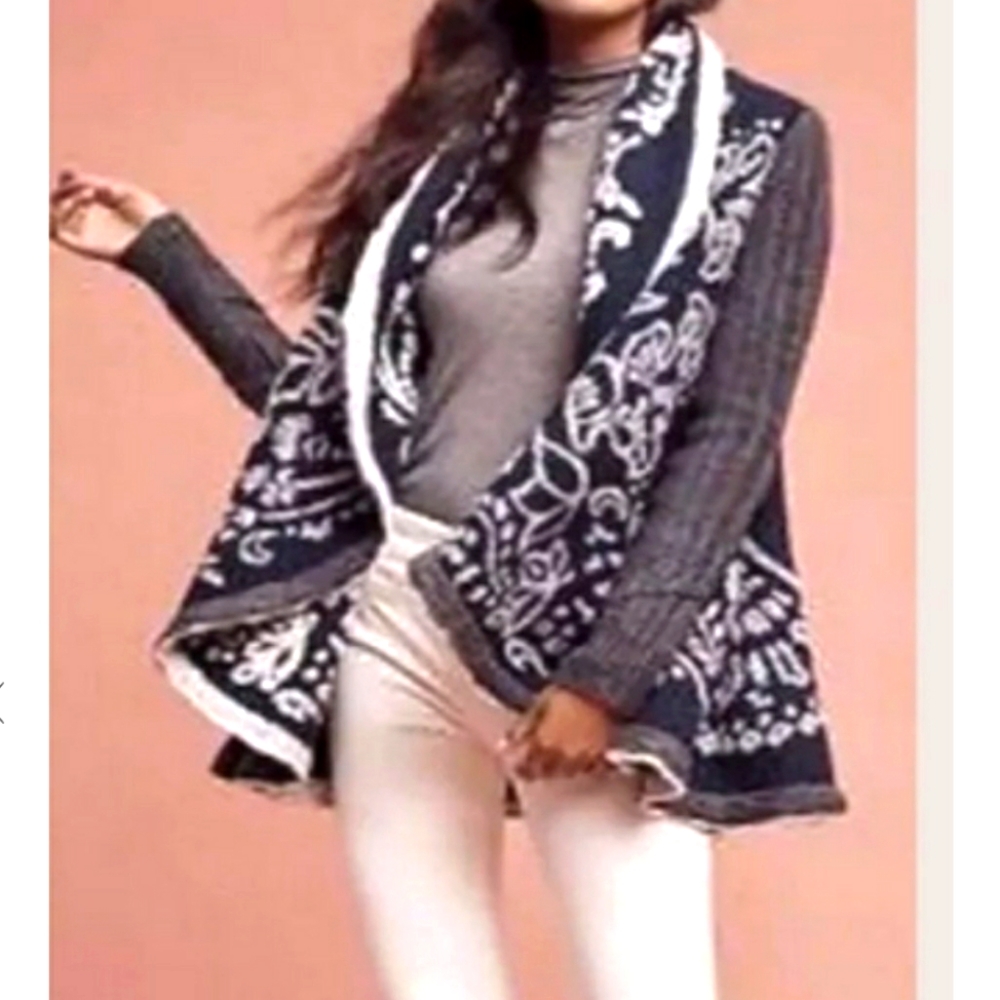 ANTHROPOLOGIE SLEEPING ON SNOW SWEATER COAT
